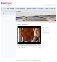 Flash Video on EuroSuisse Website
